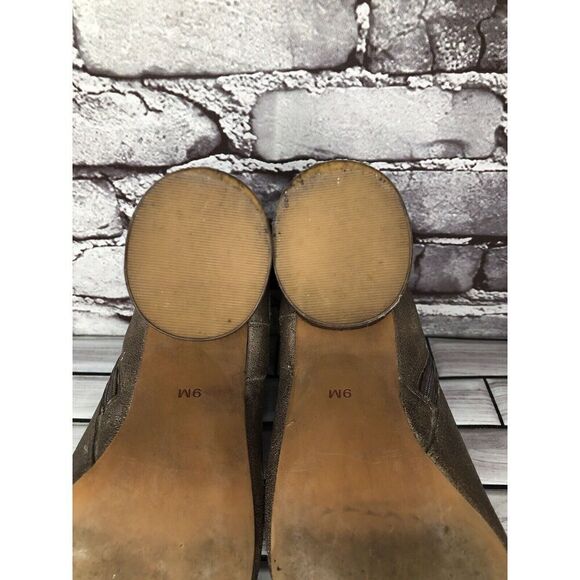 Jeffrey Campbell Hanger Gray Taupe Leather Booties Heels Boots Women Sz 9M US/40 - Picture 14 of 16